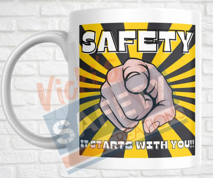 15oz. Ceramic Mug - Safety Starts with You Drinkware & Accessories