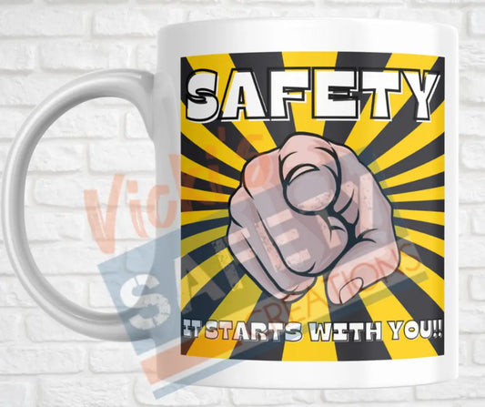15oz. Ceramic Mug - Safety Starts with You Drinkware & Accessories