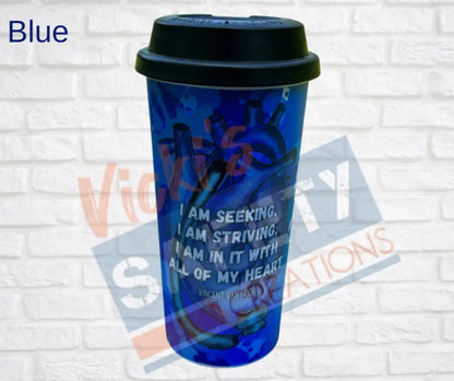 15oz. Polymer Tumbler-LVAD Heart (Asst. Colors) Blue Travel Mug