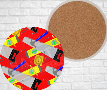 Ceramic Coasters - Construction Tools (Asst Colors)