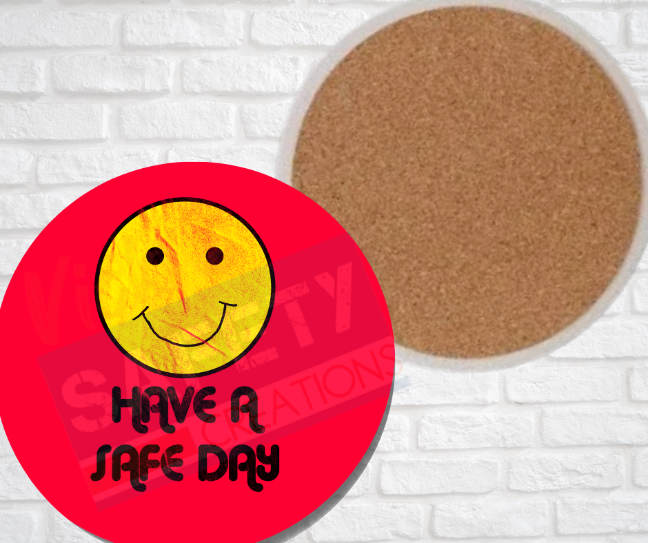 Ceramic Coasters - Have a Safe Day (Asst Colors)