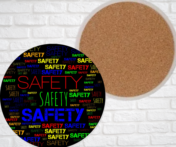 Ceramic Coasters - Safety Word Pattern