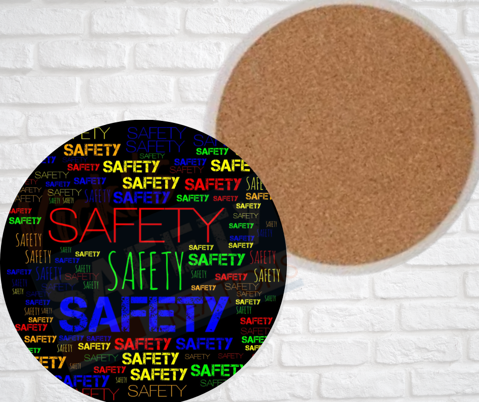 Ceramic Coasters - Safety Word Pattern