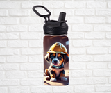 12oz. Stainless Steel Water Bottle-Puppies (asst. Health & Safety Designs)