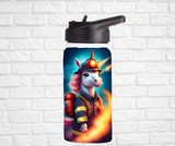 12oz. Stainless Steel Water Bottle-Unicorn (asst. Health & Safety Designs)