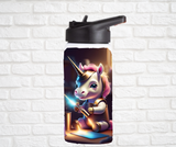 12oz. Stainless Steel Water Bottle-Unicorn (asst. Health & Safety Designs)