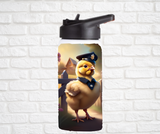 12oz. Stainless Steel Water Bottle-Chicken (asst. Health & Safety Designs)