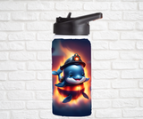 12oz. Stainless Steel Water Bottle-Dolphin (asst. Health & Safety Designs)