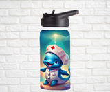 12oz. Stainless Steel Water Bottle-Dolphin (asst. Health & Safety Designs)