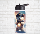 12oz. Stainless Steel Water Bottle-Polar Bear (asst. Health & Safety Designs)