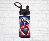 12oz. Stainless Steel Water Bottle-Heart