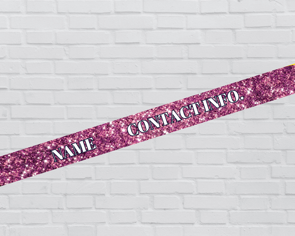 Customized Adjustable Pet Collars and Leashes-Pink Glitter (Asst. Sizes)