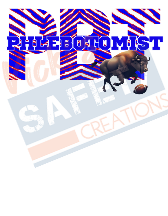 PBT-Phlebotomist-Buffalo Stripes (ASST. SHIRT STYLES)