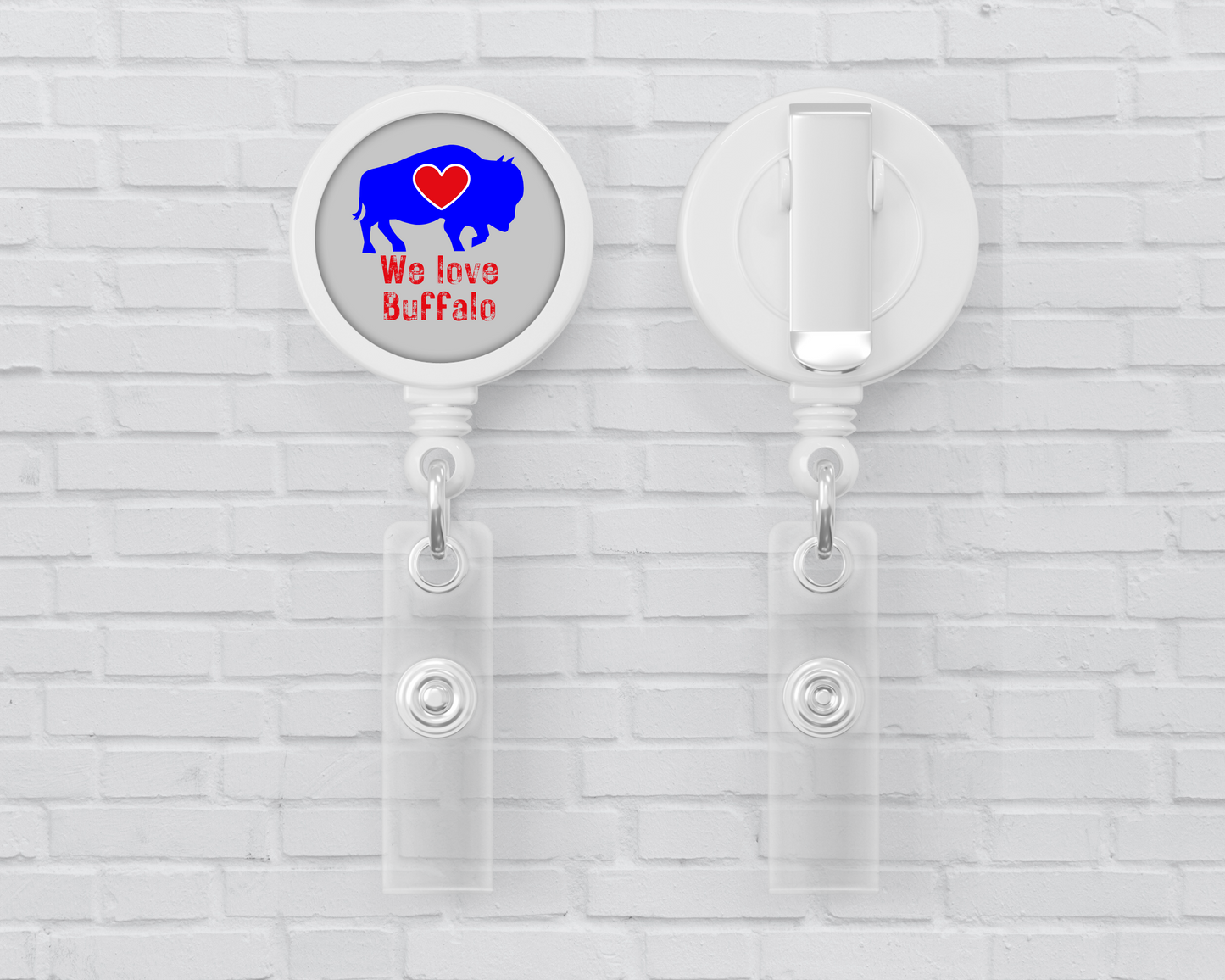 Basic Badge Reels - We love Buffalo