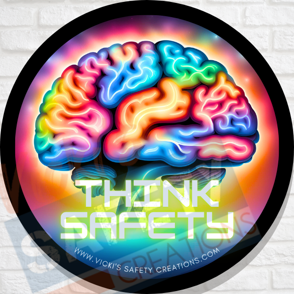 58mm (2.25") Button Pin-Think Safety