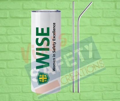 20OZ. STAINLESS STEEL TUMBLER WITH STRAW - WISE Tumblers