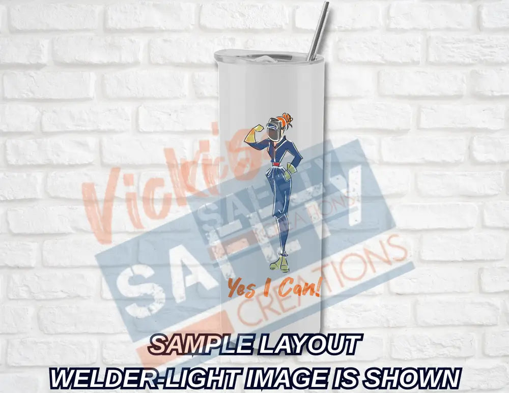 20OZ. STAINLESS STEEL TUMBLER WITH STRAW -Yes I Can Collection Drinkware & Accessories