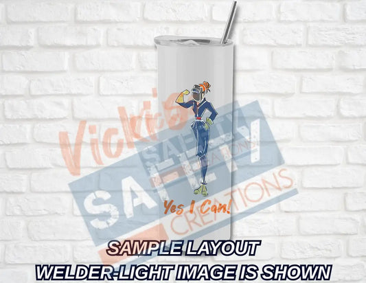 20OZ. STAINLESS STEEL TUMBLER WITH STRAW -Yes I Can Collection Drinkware & Accessories