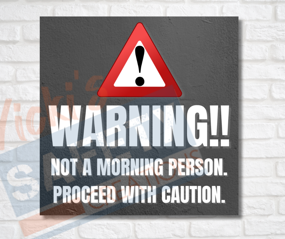 Vinyl Stickers-Warning, not a morning person (Multi-pack)