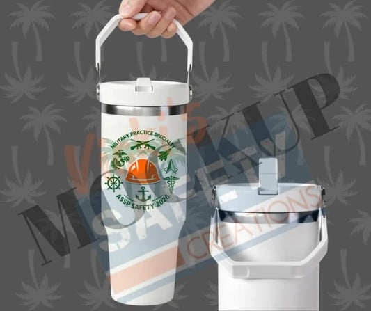 30oz. Insulated Tumbler with handle - MPS Safety 2026 Water Bottles