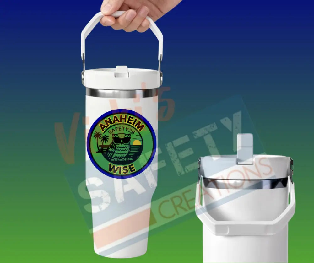 30oz. Insulated Tumbler with handle - WISE Safety 2026 Water Bottles