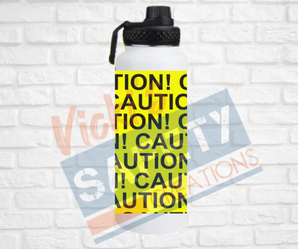 32oz. Insulated Water Bottle CAUTION Tape Water Bottles