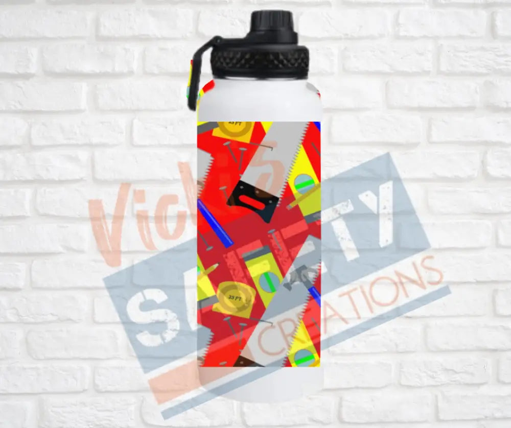 32oz. Insulated Water Bottle Construction Tools (asst. colors) Water Bottles