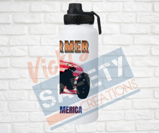 32oz. Insulated Water Bottle Farmer Feeding America Water Bottles