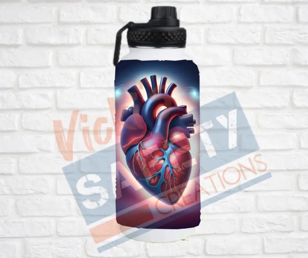 32oz. Insulated Water Bottle Human Heart Water Bottles