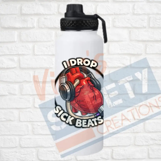 32oz. Insulated Water Bottle I drop sick beats Water Bottles