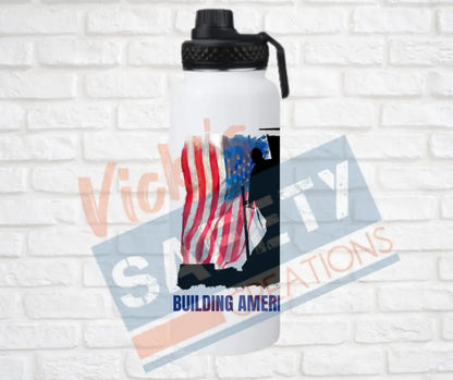 32oz. Insulated Water Bottle Ironworker Building America Water Bottles
