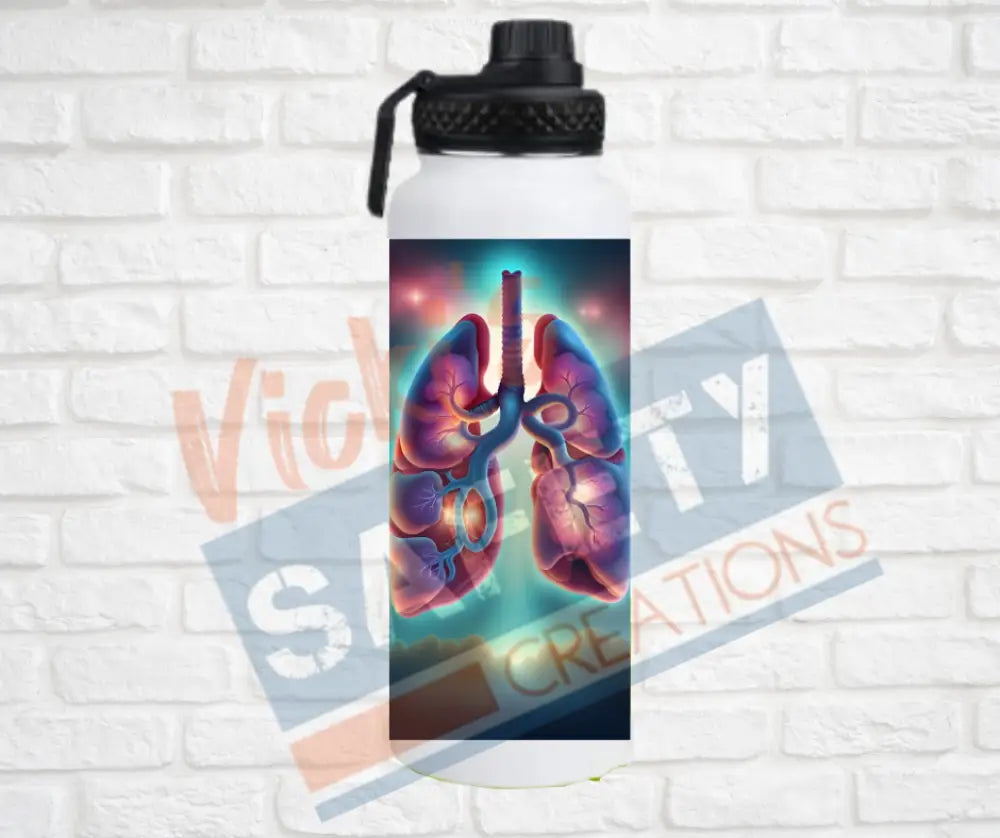 32oz. Insulated Water Bottle Lungs Water Bottles