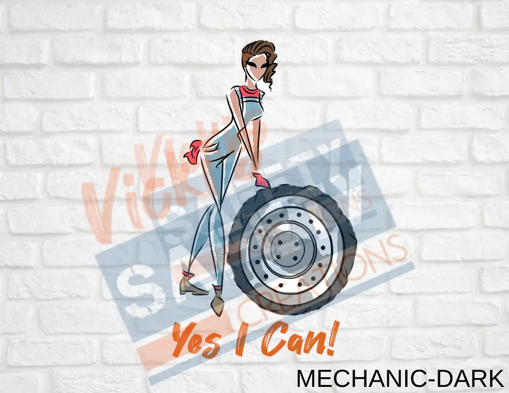 32oz. Insulated Water Bottle-Yes I Can Collection (Asst. Designs) Mechanic-Dark Drinkware & Accessories