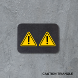 Stud Earrings - CAUTION Triangle