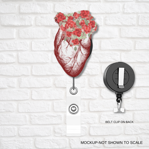 Di-Cut Badge Reels-Heart of Roses