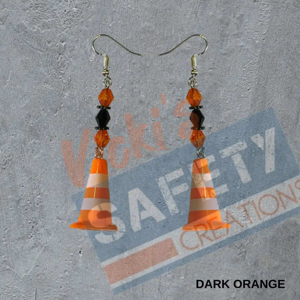 3D SAFETY CONE DANGLES Earrings