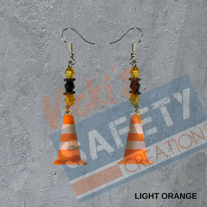 3D SAFETY CONE DANGLES Earrings