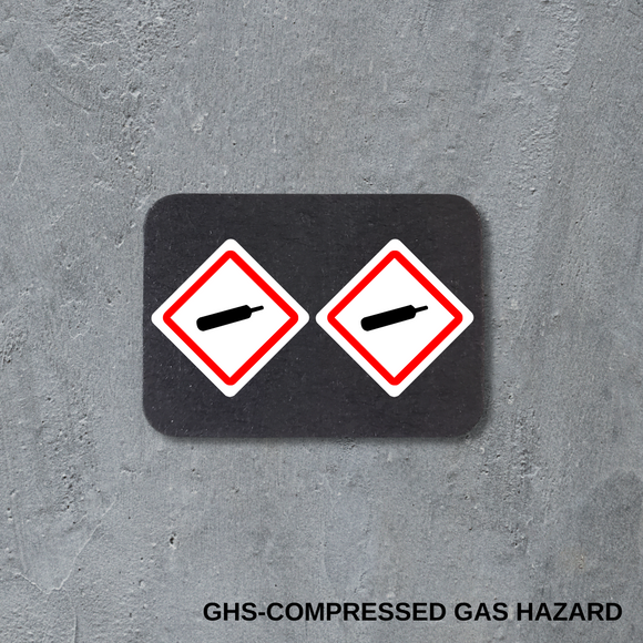 Stud Earrings - GHS Compressed gas Hazard