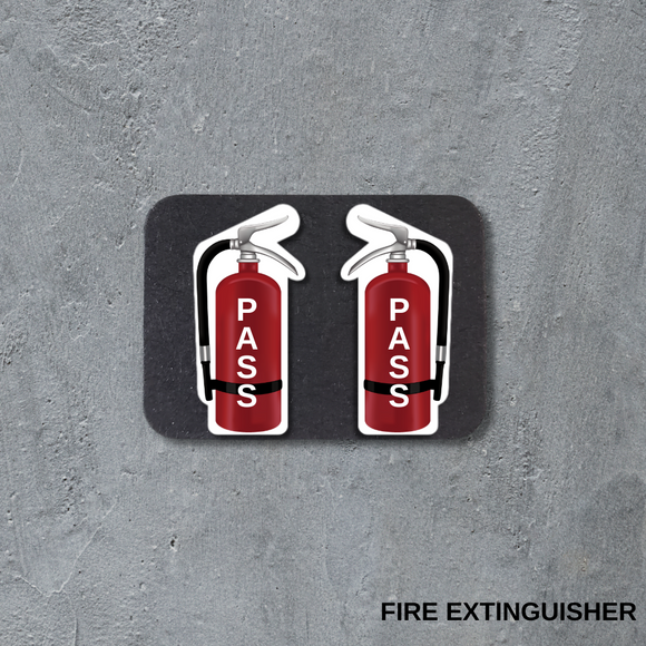 Stud Earrings - Fire Extinguisher