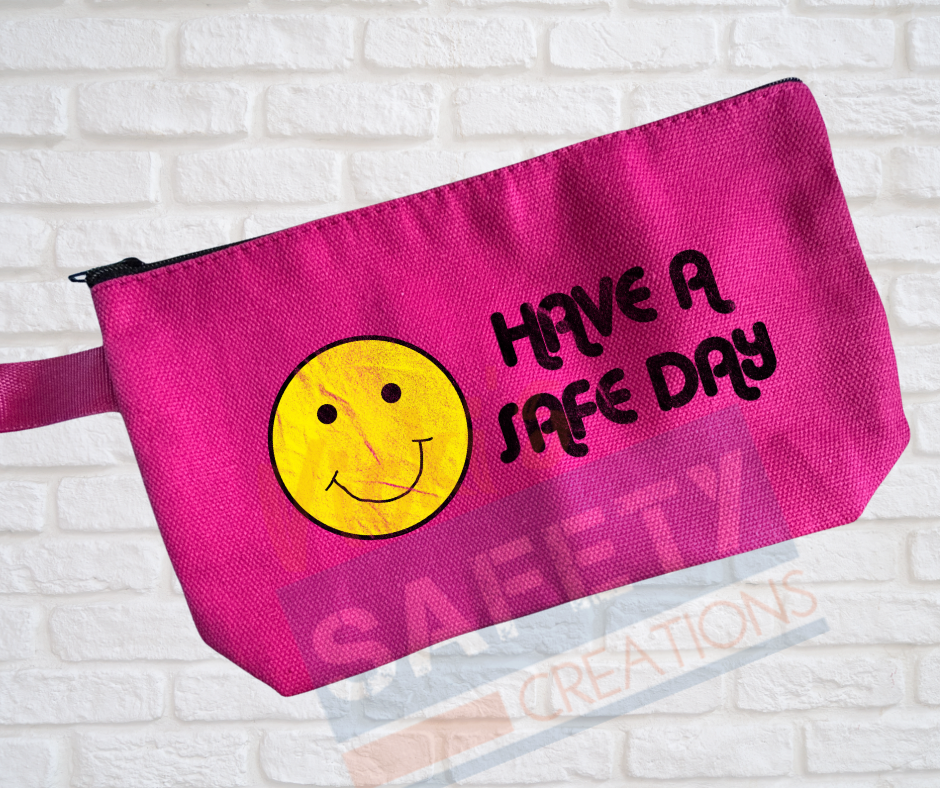 Multi-Purpose Canvas Pouch-Have a Safe Day