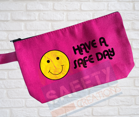 Multi-Purpose Canvas Pouch-Have a Safe Day