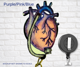 Di-cut Badge Reels-LVAD Heart (Asst Colors)