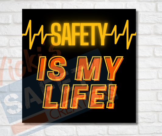 Vinyl Stickers-Safety is my life (Multi-pack)