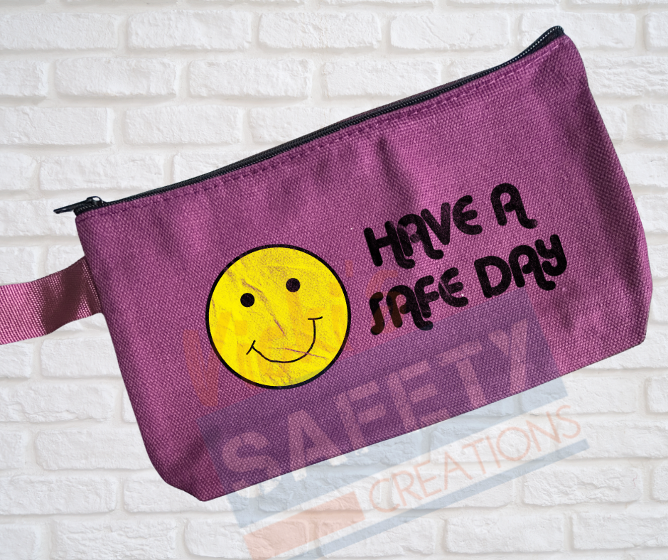 Multi-Purpose Canvas Pouch-Have a Safe Day