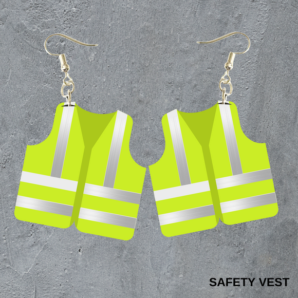 Safety Vest Dangle Earrings