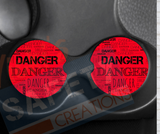 Neoprene Car Coasters (set of 2)-DANGER