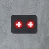 Stud Earrings - Red cross Rounds