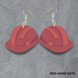 Hard Hats Dangle Earrings (asst. colors)