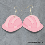 Hard Hats Dangle Earrings (asst. colors)