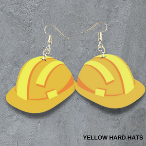 Hard Hats Dangle Earrings (asst. colors)